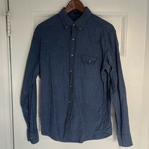 J Crew navy 100 percent cotton shirt Medium Slim fit